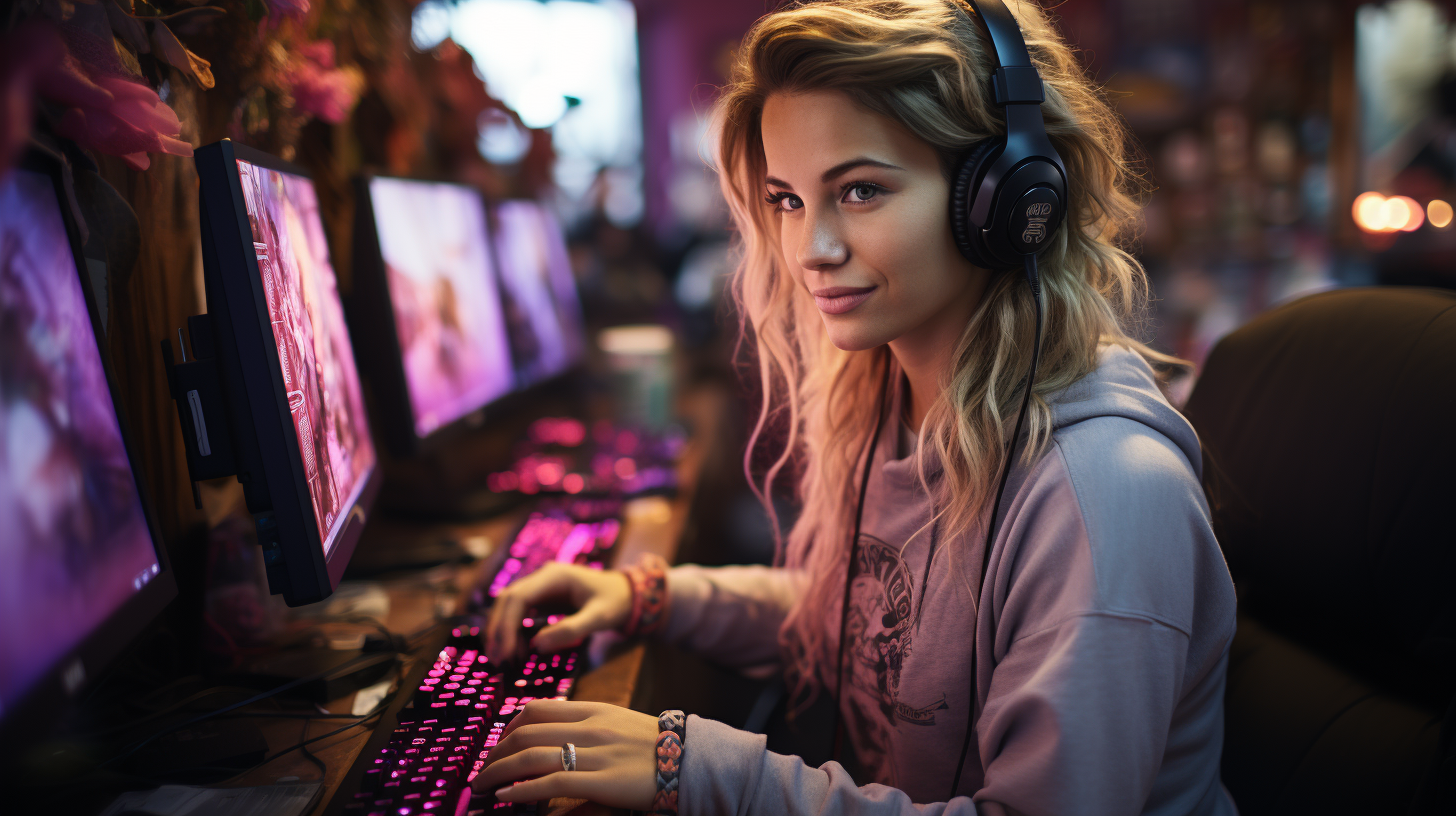 A female gamer on Discord